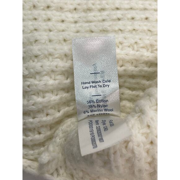 Marine Layer Cream Multi Stripe Waffle Knit Sweater Size Small - Picture 7 of 10